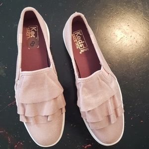 KEDS Metallic Rose Gold Slip Ons